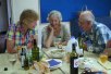 Danbury Wine Circle members chatting at the 2017 Summer BBQ